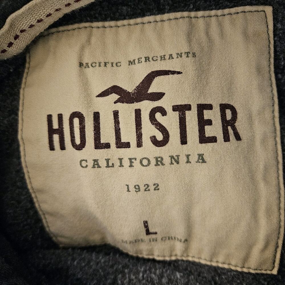 Hollister Hoodie L Large - Vintage Dark Green/Gray - Picture 4 of 5